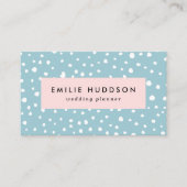 Blauwe Dalmatische Spots, Dalmatische Stippen, gek Visitekaartje (Voorkant)