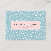 Blauwe Dalmatische Spots, Dalmatische Stippen, gek Visitekaartje (Voorkant)