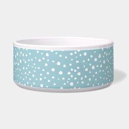 Blauwe Dalmatische Spots, Dalmatische Stippen, gek Voerbakje