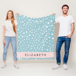 Blauwe Dalmatische Vlekken, Dalmatische Stippen, J Fleece Deken