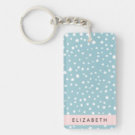 Blauwe Dalmatische Vlekken, Dalmatische Stippen, J Sleutelhanger
