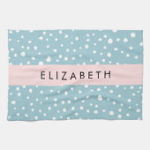 Blauwe Dalmatische Vlekken, Dalmatische Stippen, J Theedoek (Horizontaal)