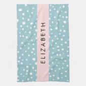 Blauwe Dalmatische Vlekken, Dalmatische Stippen, J Theedoek (Verticaal)