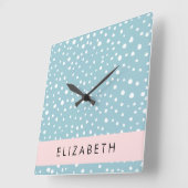 Blauwe Dalmatische Vlekken, Dalmatische Stippen, J Vierkante Klok (Hoek)