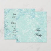 Blauwe Damask & Swirls Kaart (Voorkant / Achterkant)