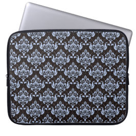 Blauwe Damaslaptophoes Laptop Sleeve