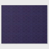 Blauwe Damast Boog Cadeaupapier (Vlak)