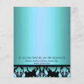 Blauwe Damast Flyer (Achterkant)