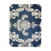 blauwe damast magneet (Verticaal)