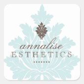  Blauwe Damast Stickers (Voorkant)