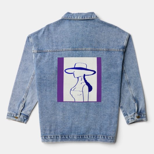 Blauwe Dame Denim Jacket (Achterkant)