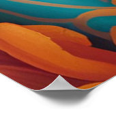 Blauwe dame met spiraalhaar poster (Hoek)