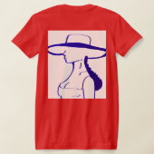 Blauwe Dame T-shirt (Laag Achter)