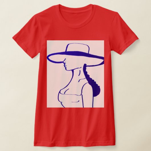 Blauwe Dame T-shirt (Laagn)