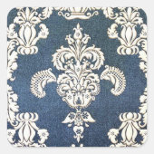 blauwe damp vierkante sticker (Voorkant)