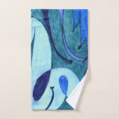 Blauwe dampen bad handdoek (Handdoek)
