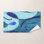 Blauwe dampen bad handdoek (Handdoek)