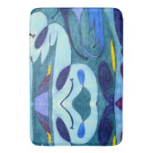 Blauwe dampen badmat (Voorkant Verticaal)