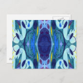 Blauwe dampen briefkaart (Voorkant / Achterkant)