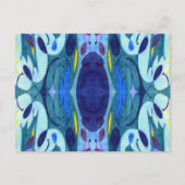 Blauwe dampen briefkaart (Voorkant)