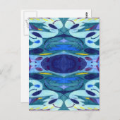 Blauwe dampen briefkaart (Voorkant / Achterkant)