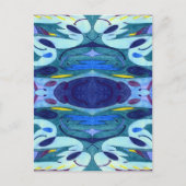 Blauwe dampen briefkaart (Voorkant)