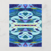 Blauwe dampen briefkaart (Voorkant)