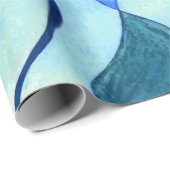 Blauwe dampen cadeaupapier (Rol Hoek)