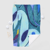 Blauwe dampen golfhanddoek (Insitu)