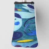 Blauwe dampen golfheadcover (Draai 90)