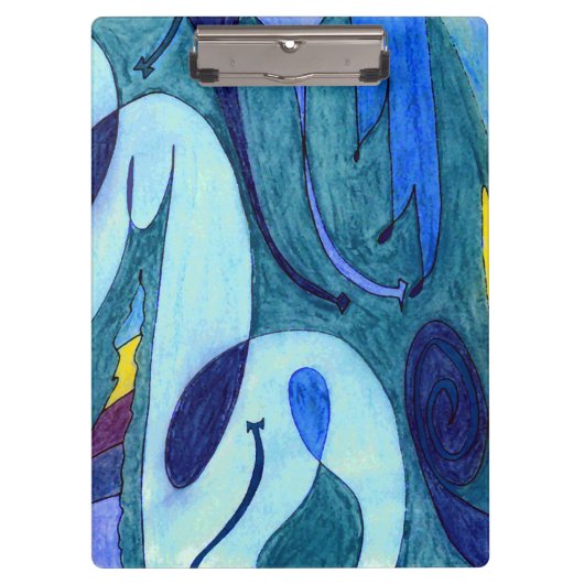 Blauwe dampen klembord (Voorkant)