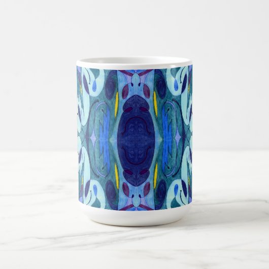 Blauwe dampen koffiemok (Center)