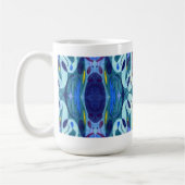 Blauwe dampen koffiemok (Links)