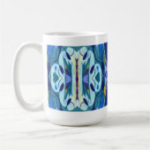 Blauwe dampen koffiemok (Links)