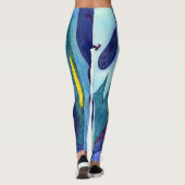 Blauwe dampen leggings (Achterkant)