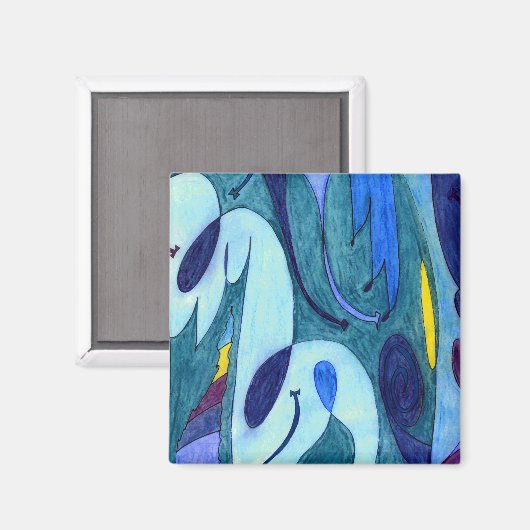 Blauwe dampen magneet (Voorkant / Achterkant)