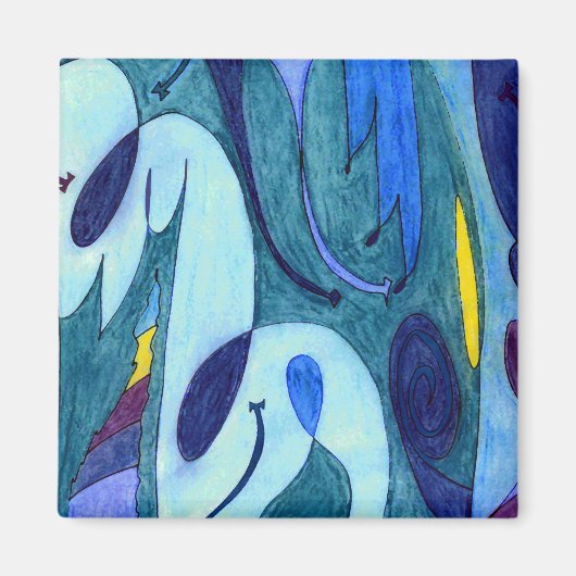 Blauwe dampen magneet (Voorkant)