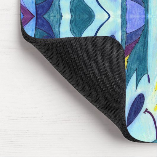 Blauwe dampen muismat (Hoek)