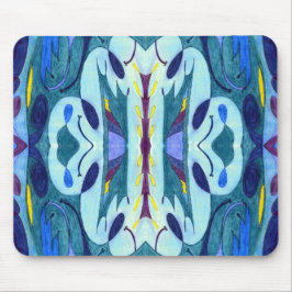 Blauwe dampen muismat