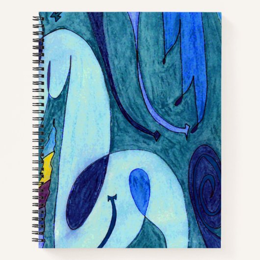Blauwe dampen notitieboek (Voorkant)