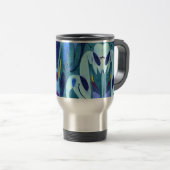 Blauwe dampen reisbeker (Voorkant rechts)