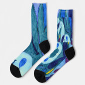 Blauwe dampen sokken (Links)