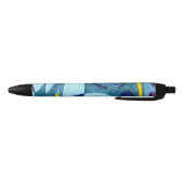 Blauwe dampen zwarte inkt pen (Bodem)