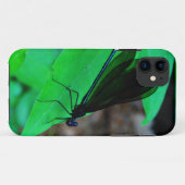 Blauwe Damselfly op een groen blad. Case-Mate iPhone Case (Achterkant (horizontaal))