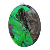 Blauwe Damselfly op een groen blad. Dartbord (Voorkant Rechts)