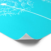 Blauwe dandelion in het voorjaar poster (Hoek)