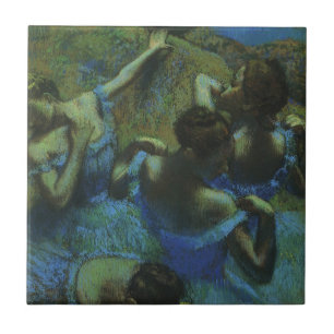 Blauwe Danseressen door Edgar Degas, Vintage Impre Tegeltje