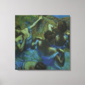 Blauwe Danseressen van Edgar Degas, Vintage Impres Canvas Afdruk (Voorkant)