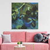 Blauwe Danseressen van Edgar Degas, Vintage Impres Canvas Afdruk (Insitu (Woonkamer))