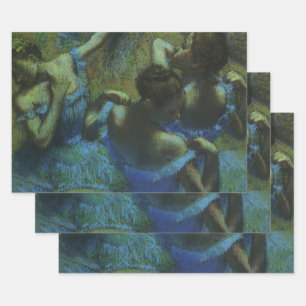 Blauwe Danseressen van Edgar Degas, Vintage Impres Inpakpapier Vel